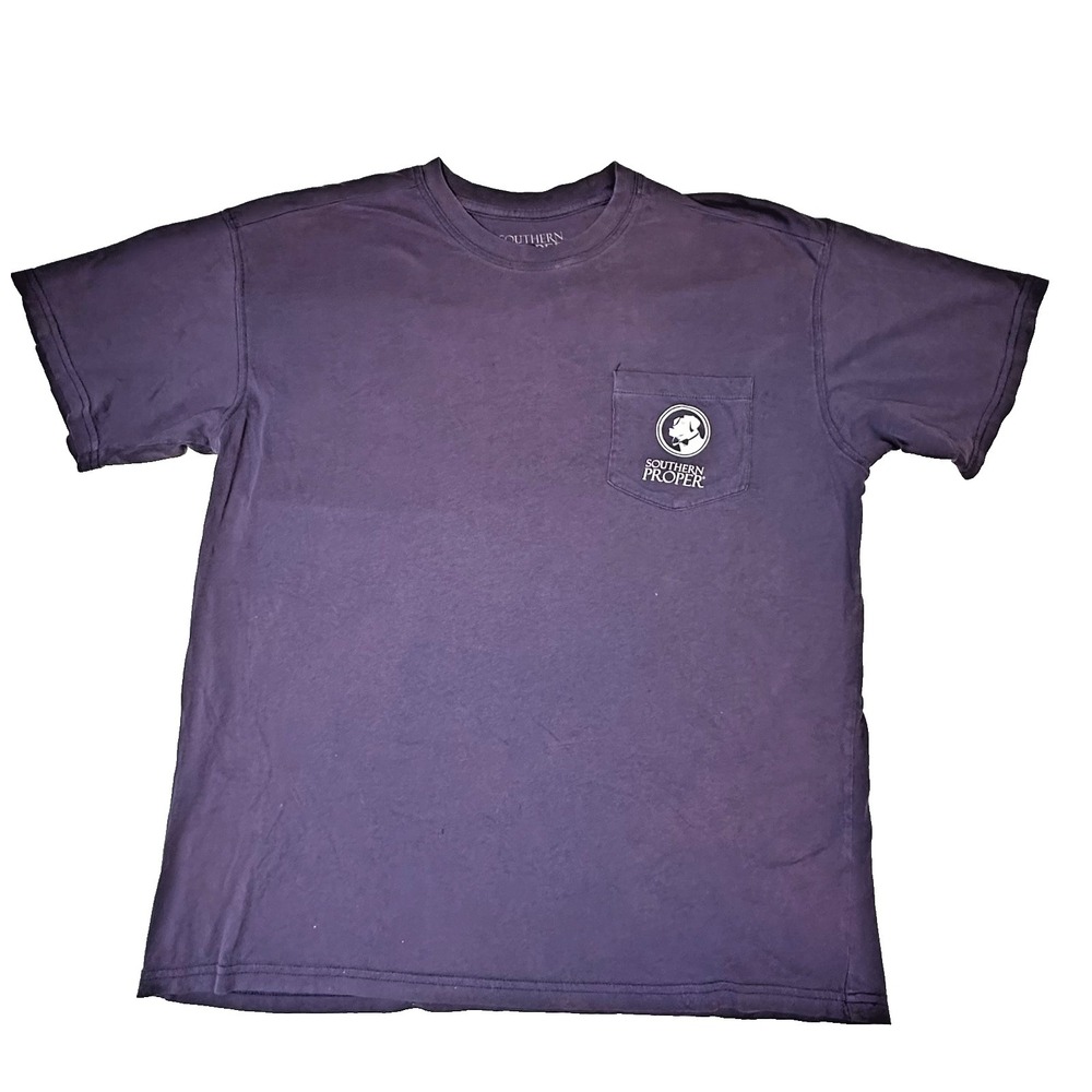 Southern Proper Short Purple Sleeve Graphic T-Shirt Fraternity Dress Code Large